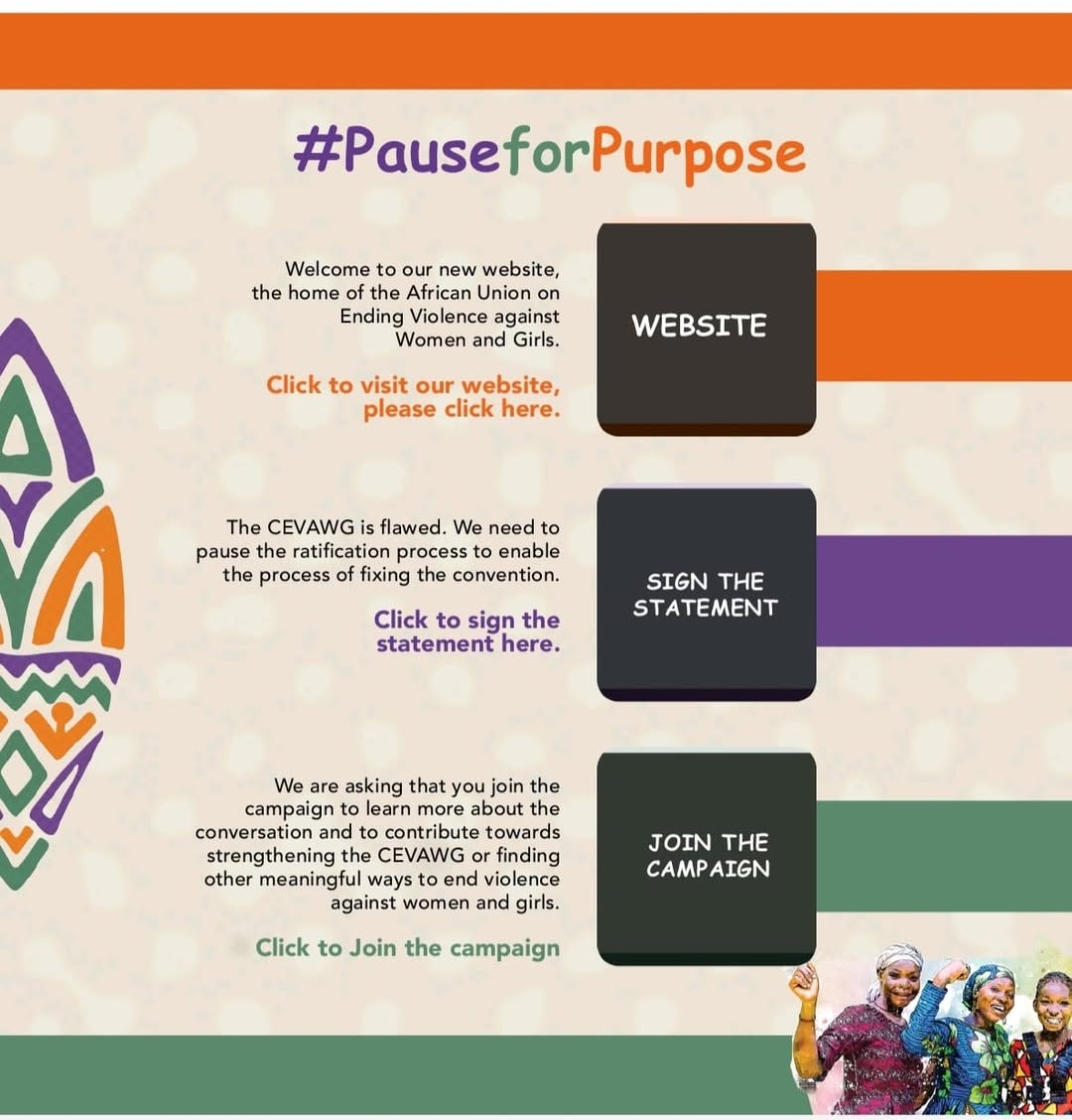 AU Convention CEVAWG: #PauseForPurpose